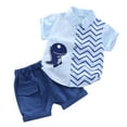 thumbnail image 1 of ZACPNCV Toddler Infant Baby Boys Shorts Set Short Sleeve Printed Button Down Tops and Shorts Sets Summer Clothes Outfits Light Blue 2-3 Years, 1 of 4
