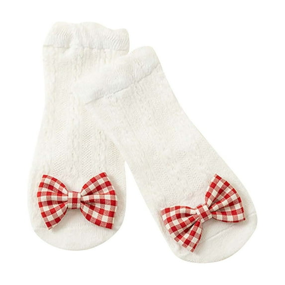 ZACPNCV Toddler Infant Baby Girls Knee Mid Tube Socks Hollow Out Spring and Summer Socks Red 8-36 Months