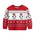 thumbnail image 1 of Meresysid Toddler Infant Kids Children's Christmas Sweater Boys And Girls Fall And Winter Sweater Red, 1 of 6
