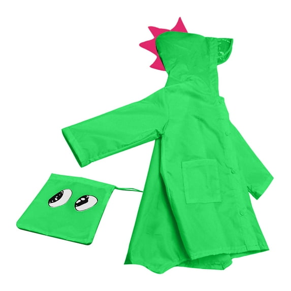Meresysid Toddler Kids Baby Girls Solid Color Rainwear Children Raincoat Waterpoof Rain Hooded Jacket Coat Olive Green