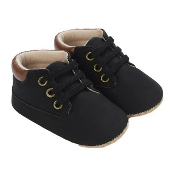 Meresysid Toddler Kids Infant Newborn Shoes Non-Slip Rubber Sole s First Walking Crib Shoes Loafers Flats Black
