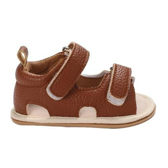 Meresysid Toddler Kids Infant Newborn Shoes Non-Slip Rubber Sole s First Walking Crib Shoes Loafers Flats Brown