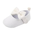 thumbnail image 1 of Meresysid Toddler Kids Infant Newborn Summer New Baby Cute Knitted Bow Wool Shoes Non-slip Baby Walking Shoes White, 1 of 7