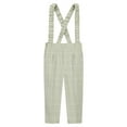 thumbnail image 1 of Meresysid Toddler Little Boy Suspenders Pants Classic Chino Pants for Casual Formal Wear and Special Occasions Green 9-10 Years, 1 of 4