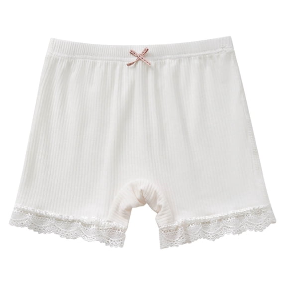 ZACPNCV Toddler Little Girls Dance Bike Play Shorts Under Dress School Uniform Underpants NOT Transparent White 2-3 Years