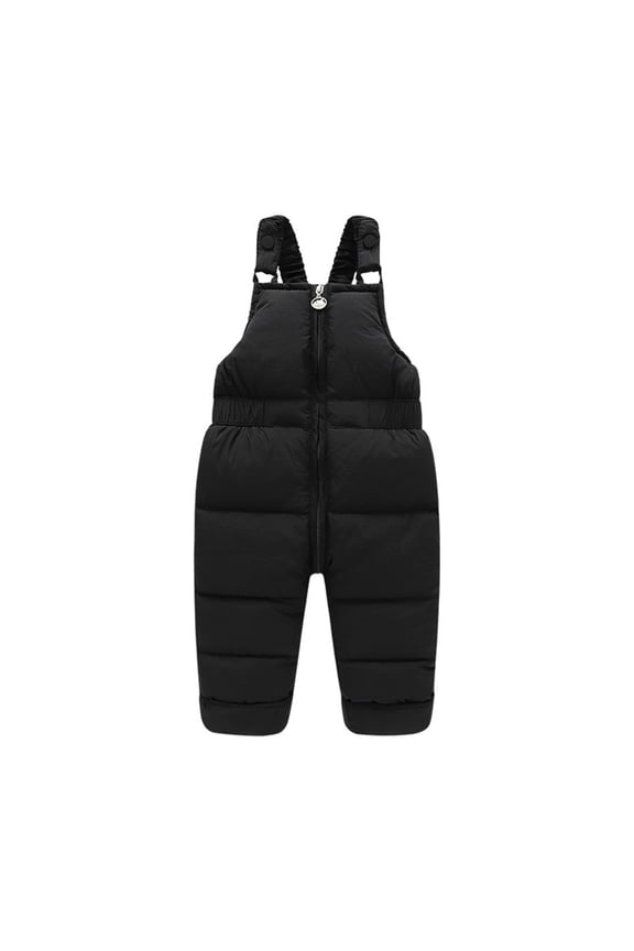 Toddler Snow Pants Baby Winter Clothes Boy Snowsuit Girl Ski Overalls Black 12-18 Months