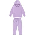 thumbnail image 1 of Meresysid Toddler Teen New Winter Long Sleeved Set Hooded Sweatshirt Set Two-piece Sweatshirt Set, 1 of 3