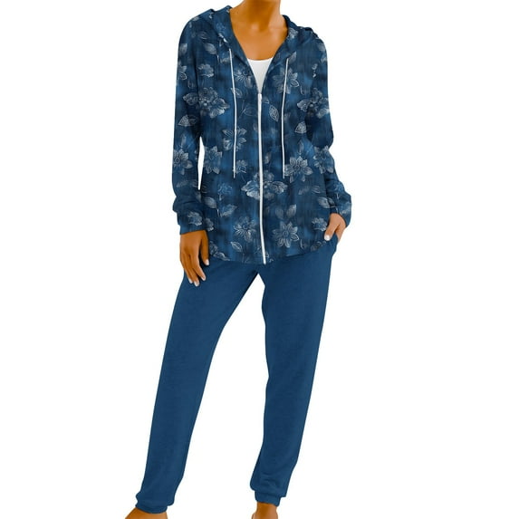 ZACPNCV Two Piece Outfits For Women Jogging Suits Casual Sweatsuits Jogger Tracksuits Long Sleeve Zipper Matching Sets Multicolor