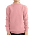 thumbnail image 1 of ZACPNCV Unisex Toddler Boys Girls Warm Knit Sweater Solid Color Thick Half High Neck Sweater Base Long Sleeved Round Neck Top Pink 4-5 Years, 1 of 1
