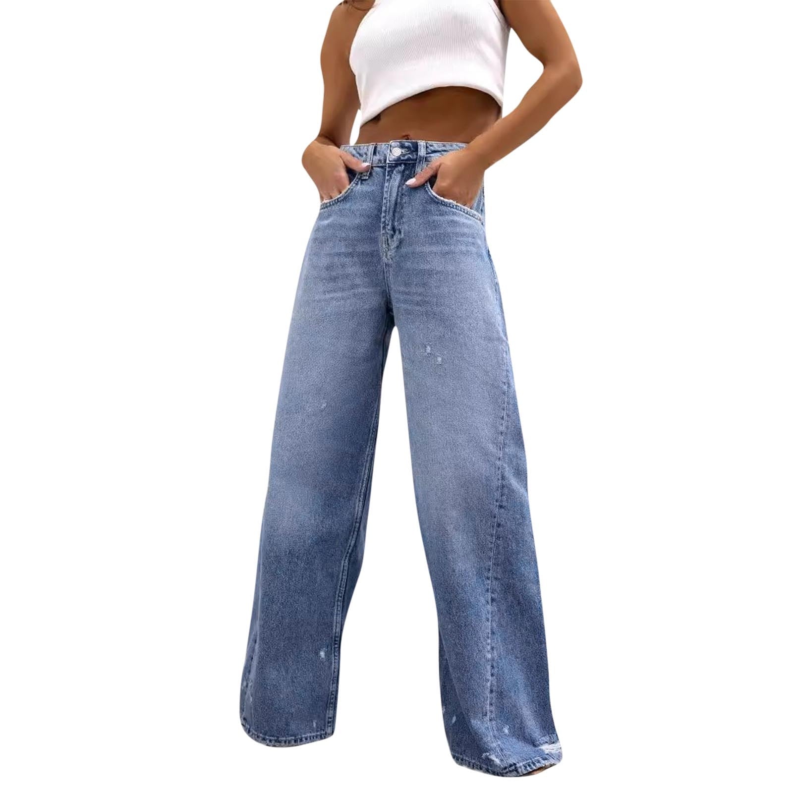 パンツ order loose slacks denim women Oversize Jeans Retro Denim pants Drop Crotch Baggy