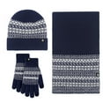 thumbnail image 1 of ZACPNCV Winter Beanie Hat Scarf Gloves Set for Women Womens Beanie with Long Scarf Neck Warmer Touchscreen Gloves 3 in 1 Set Navy, 1 of 2