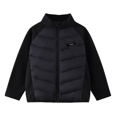 ZACPNCV Winter Jacket for Girls and Toddler Lightweight Water-Packable Hooded Puffer Jacket Black