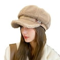 thumbnail image 1 of Lovskoo Women Autumn and Winter Ear Warm Hats Baseball Wool Ball Cap and Fleece Animals Tongue Knitted Hats Khaki, 1 of 3