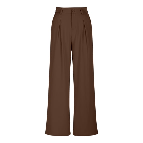 ZACPNCV Women's Clothing Work Commuting Business Temperament Loose Casual Formal Suit Pants Coffee