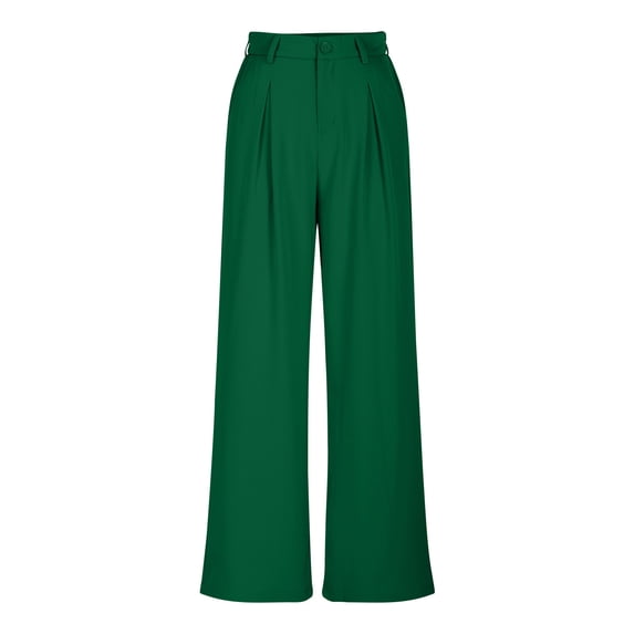 ZACPNCV Women's Clothing Work Commuting Business Temperament Loose Casual Formal Suit Pants Green