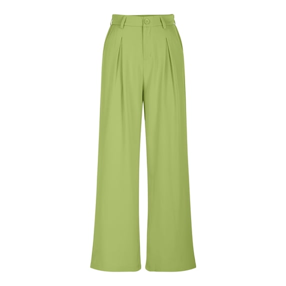 Lovskoo Women's Clothing Work Commuting Business Temperament Loose Casual Formal Suit Pants Mint Green