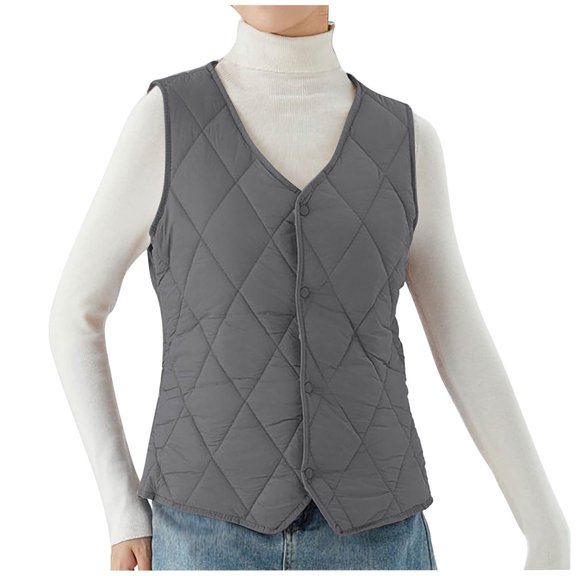 ZACPNCV Women's Winter Casual Jackets Long Sleeve 10 Colors Fashion Winter Warm Coat Wadded Jacket Dark Gray