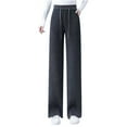 thumbnail image 1 of Meresysid Womens Loose Wide Leg Pants Schneier Wide Leg Pants For Women Dark Gray, 1 of 7