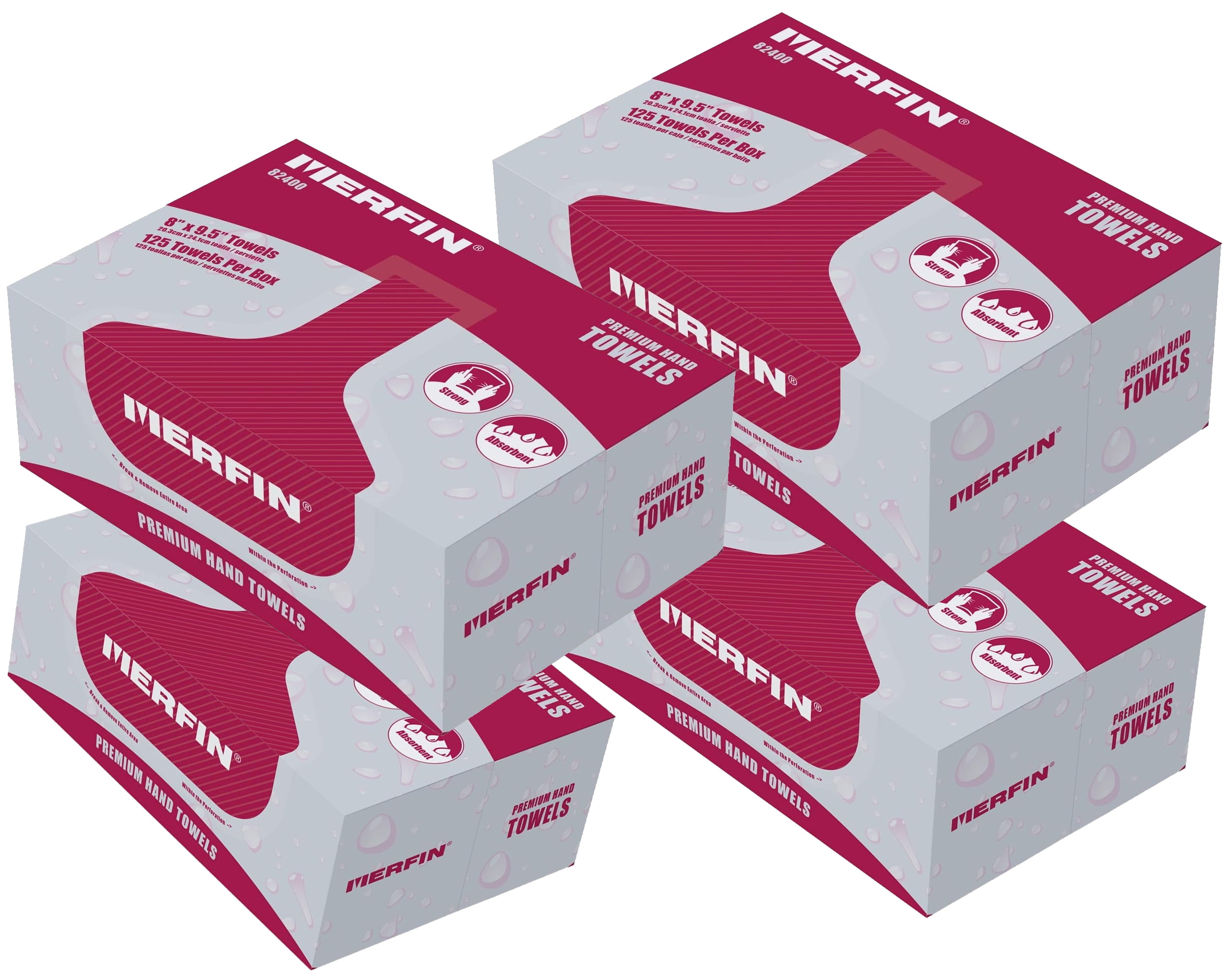 Merfin High Absorption Folded Paper Towels Multifold Hand Towels 4