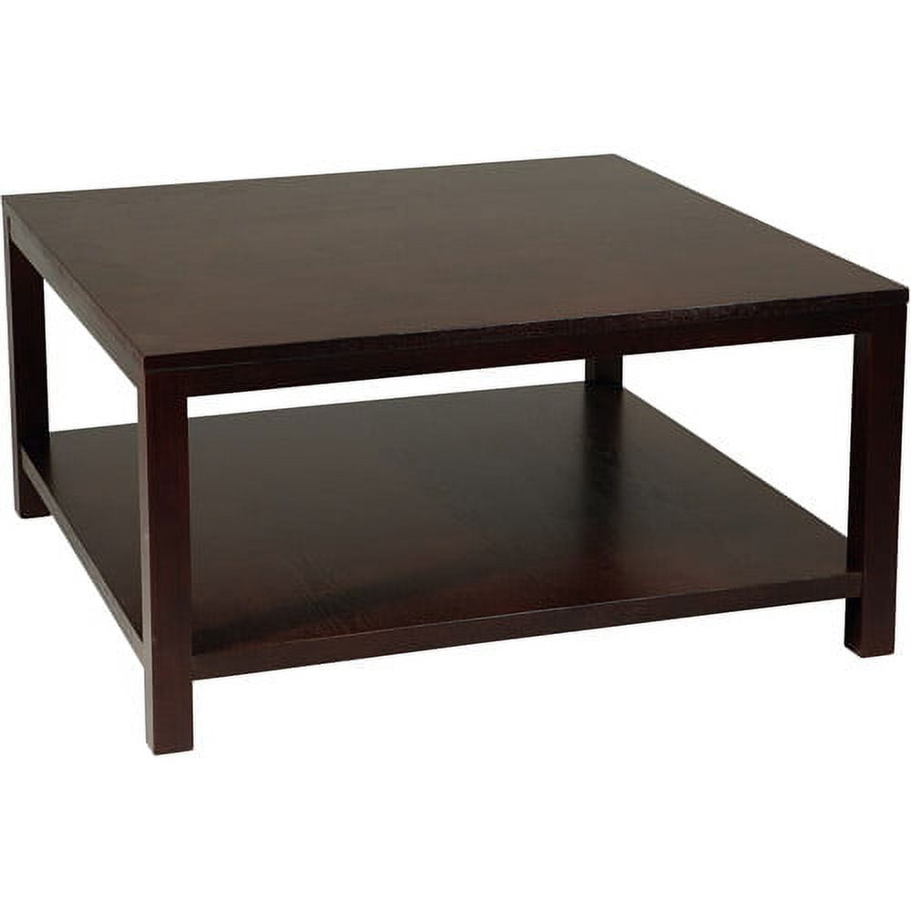 Merge 36" Square Coffee Table, Espresso Finish