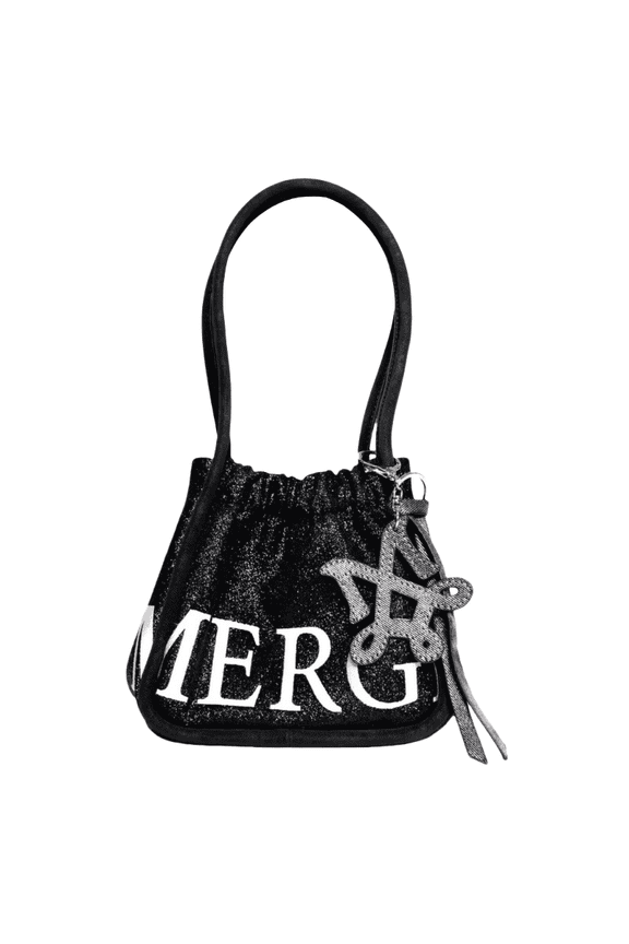 ® A Day Bag Mini In Black Glitter, Women'S Underarm Single-Shoulder Handbag, Crossbody Tote Bag, Black