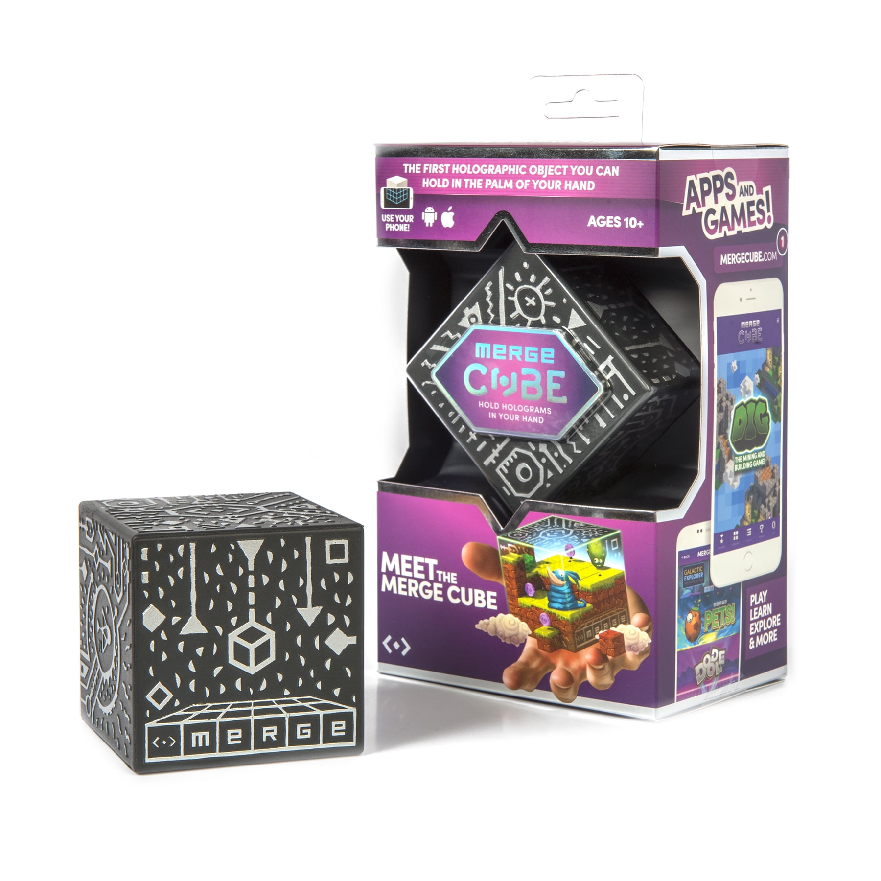 Download Merge Cube - Merge Vr Holographic Cube PNG Image with No  Background 
