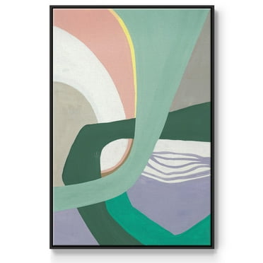 Merge Left Framed Premium Gallery Wrapped Canvas - Ready to Hang - 17 x 25 - Black Floating Frame