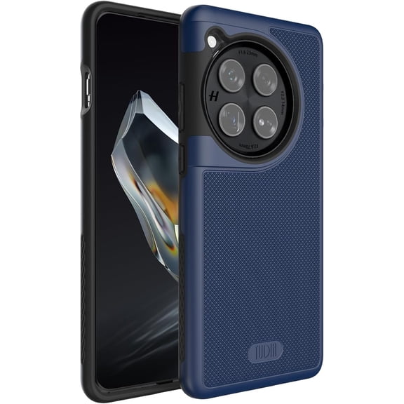 MergeGrip Phone Case for OnePlus 12 5G 2024 - Military Grade, Drop Tested, Dual Layer, Shockproof, Anti-Slip, Heavy Duty & Protector Cover Protective Indigo Blue