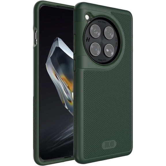 MergeGrip Phone Case for OnePlus 12 5G 2024 - Military Grade, Drop Tested, Dual Layer, Shockproof, Anti-Slip, Heavy Duty & Protector Cover Protective Pine Green