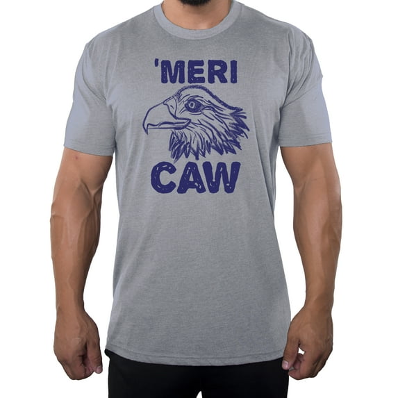 MeriCAW Men's Patriotic T-shirts, Funny 4th of July Shirts - Heather Grey MH200PATRIOT S27 L