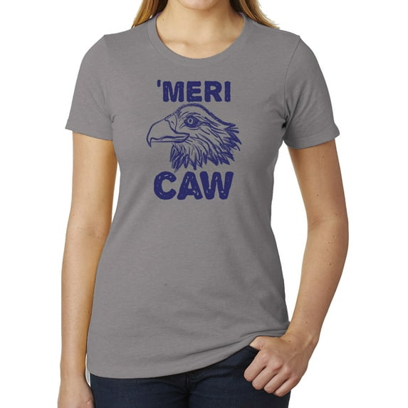 MeriCAW Women's Patriotic T-shirts, Funny 4th of July Shirts - Heather Grey MH200WPATRIOT S27 S