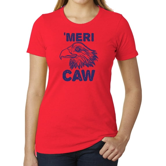 MeriCAW Women's Patriotic T-shirts, Funny 4th of July Shirts - Heather Red MH200WPATRIOT S27 XL