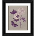thumbnail image 1 of Merian, Maria S. 26x32 Black Ornate Wood Framed with Double Matting Museum Art Print Titled - Nature Study in Plum and Taupe IV, 1 of 4
