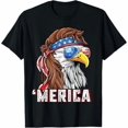 thumbnail image 1 of Merica 4th of July T-Shirt Patriotic USA American Flag Shirt Independence Day Eagle of Freedom Tee Shirts, 1 of 7