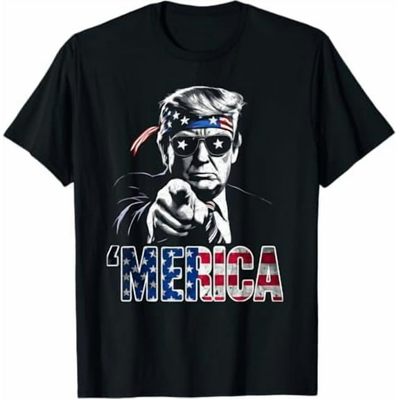 Merica 4th of July T-Shirt Patriotic USA American Flag Shirt Independence Day Eagle of Freedom Tee Shirts