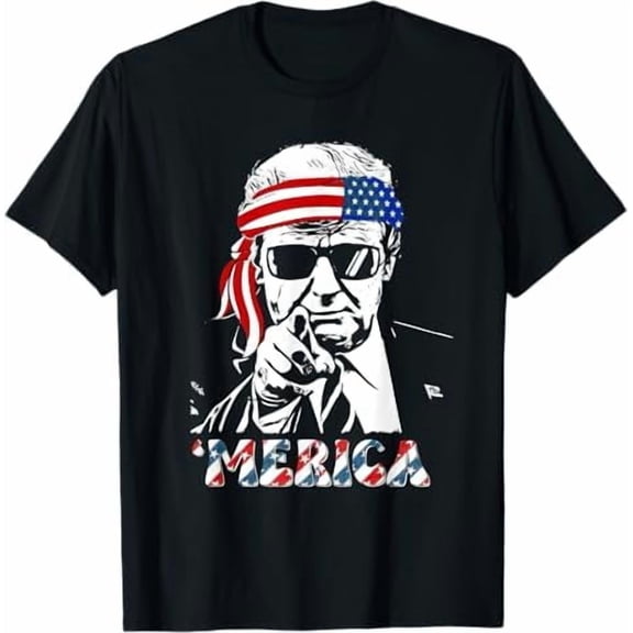 Merica 4th of July T-Shirt Patriotic USA American Flag Shirt Independence Day Eagle of Freedom Tee Shirts