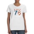 thumbnail image 1 of Merica 76 USA Flag Stroke Women T-Shirt, Female Large, 1 of 4