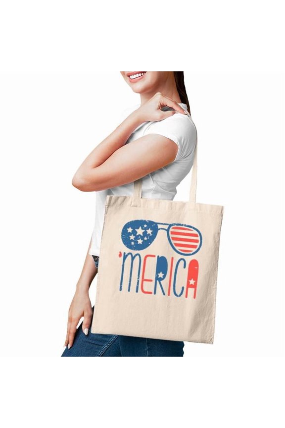 Merica American Flag Aviators Toddler4th July Usa Flag Sunglass Tote Bags