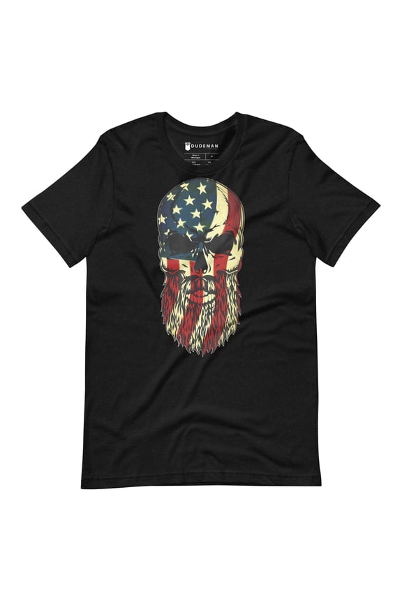 Merica Bearded Skull T
