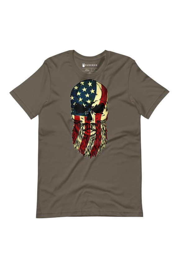 Merica Bearded Skull T