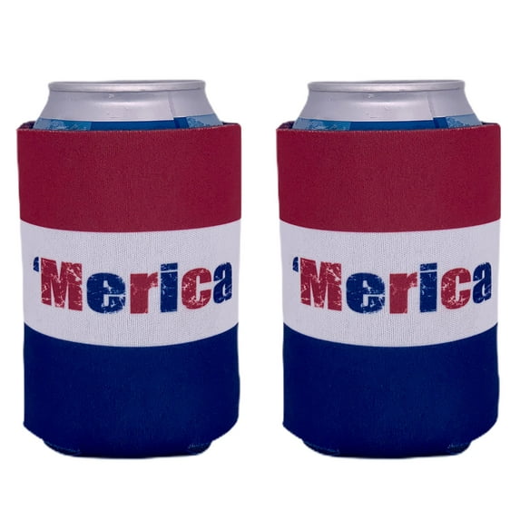 Merica Colors Can Coolie 2 Pack