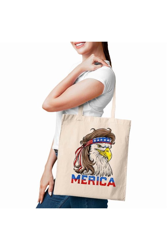 Merica Eagle Mullet 4Th Of July American Flag Usa Tote Bag