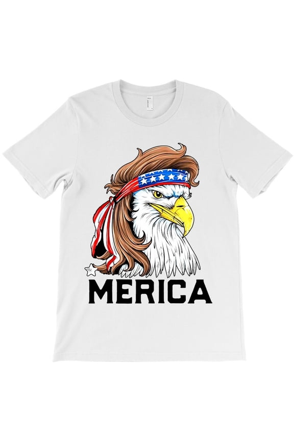 Merica Eagle, Patriotic American Pride Graphic Design For The USA - Comfortable Fit G15515 Unisex T-Shirt, Up to Size 5XL
