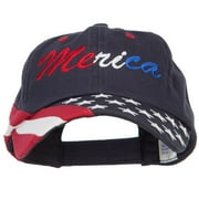 Merica Embroidered USA Twill Cap - Flag OSFM