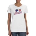 thumbnail image 1 of Merica Heart Sunglasses T-Shirt Women -Image by Shutterstock, Female 5X-Large, 1 of 4