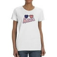 thumbnail image 1 of Merica Heart Sunglasses T-Shirt Women -Image by Shutterstock, Female Medium, 1 of 4