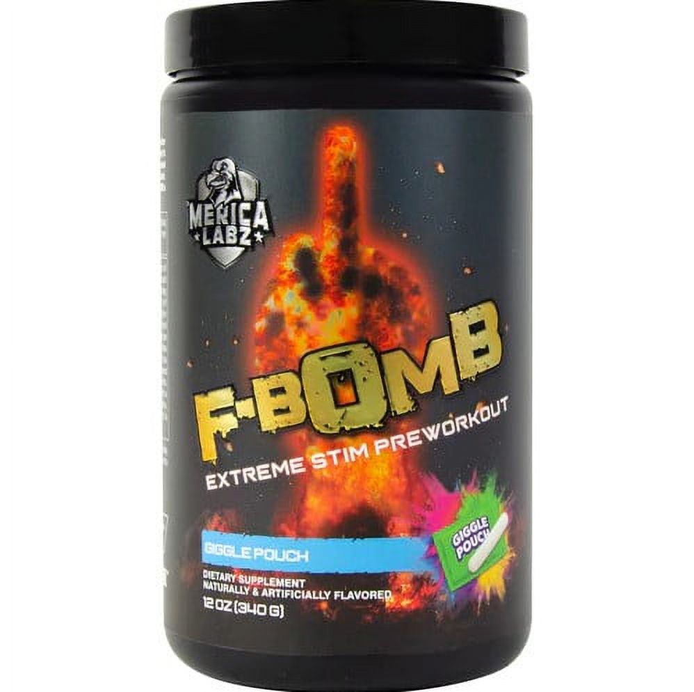 Merica Labz FBomb Extreme Stim Pre Workout Powder (Giggle Pouch) 20 Servings *EN