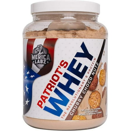 'Merica Labz Patriot's Whey, The Revolutionary's Protein, 25G Protein, 25 Servings (Chubby Choco Nutz)