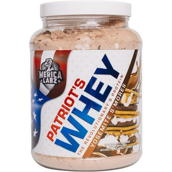 Merica Labz Patriot's Whey, The Revolutionary's Protein, 25G Protein, 25 Servings (Yosemite S'Mores)