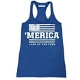 thumbnail image 1 of Merica Land of The Free 4th of July Women's Tank Top, S, H. Royal, 1 of 2
